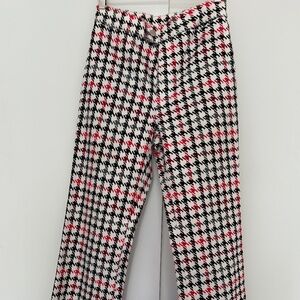 BLDWN Piper Graphic Houndstooth Wide Bottom Style  Pant Size 27